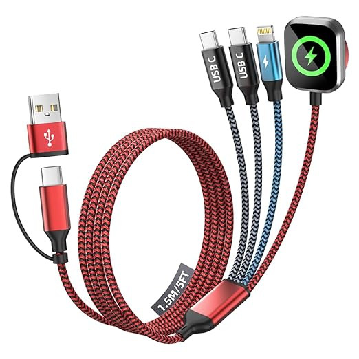 Cruise Essentials 2026, Travel Essentials Dual Type-C 4 in 2 Multi Charging Cable for iPhone Watc... | Amazon (US)