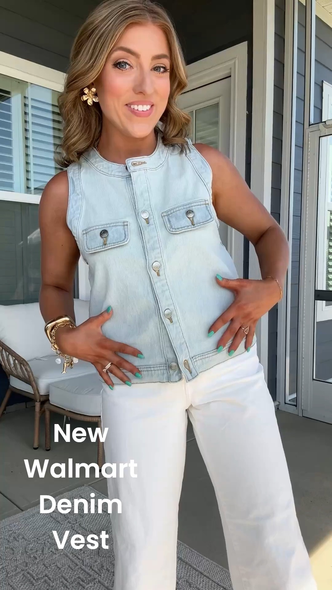 Okay this one feels VERY on trend right now 👏🏼 this light wash denim vest is such a fun switch up and pairs perfectly with these white wide leg jeans—so flattering and elongating!

Love this for a casual day out but still feeling put together 🤍

#walmartfashion #denimtrend #widelegjeans #springstyle #walmartoutfits #affordablefashion #momstyle #casualchic #outfitideas #everydayoutfit #springdenim #fashionfinds

#LTKootd #LTKPetite