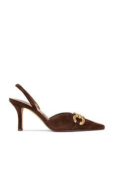 Dolce Vita Haylee Sling Back Heel in Dk Brown from Revolve.com | Revolve Clothing (Global)