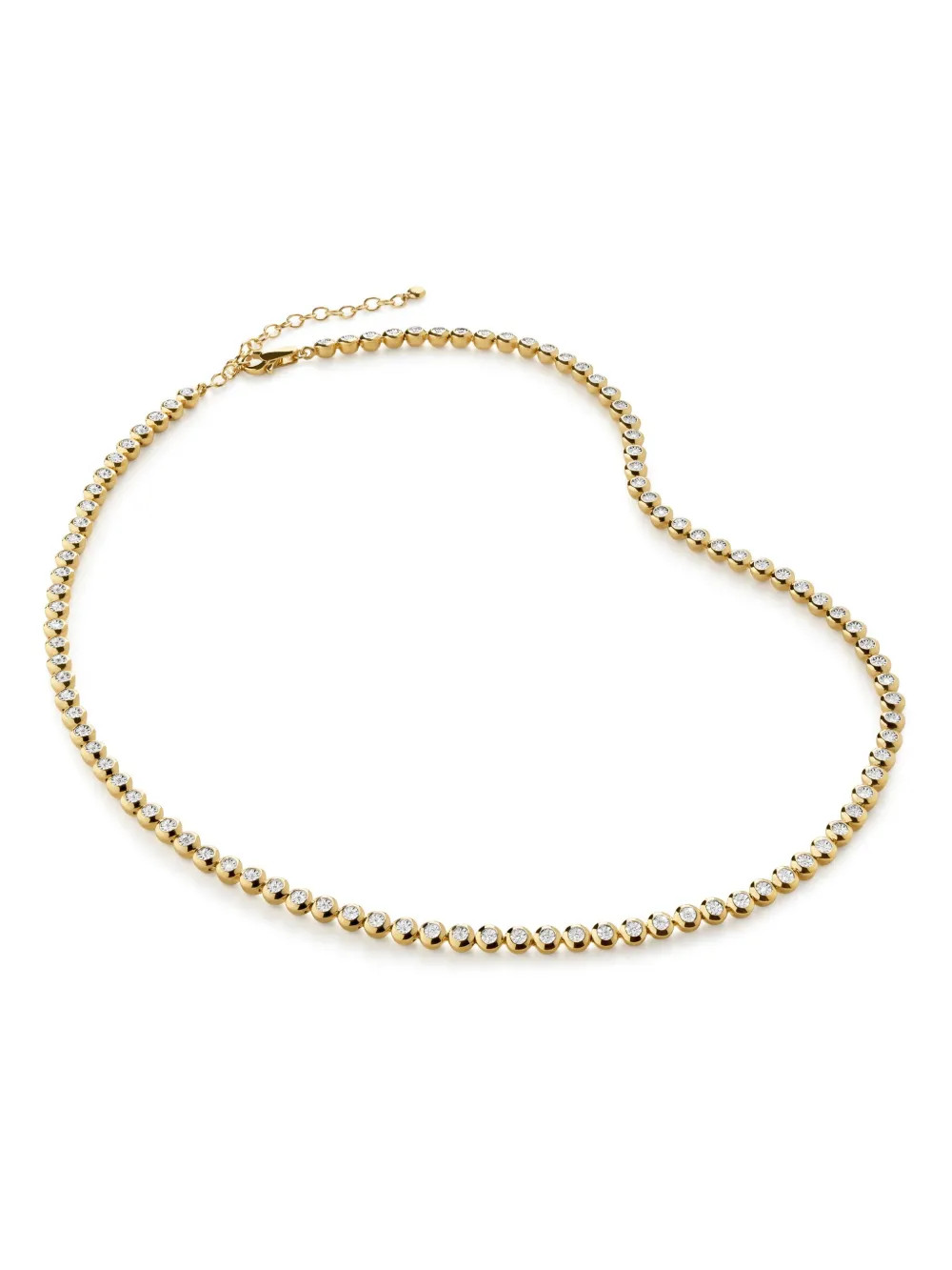 Monica Vinader Lab Grown Diamond Essential Tennis necklace - Gold | Farfetch Global