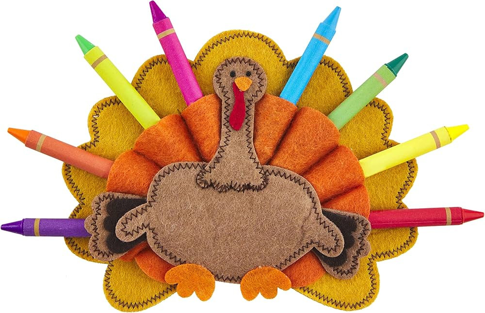 Mud Pie Turkey Crayon Holder, Orange | Amazon (US)