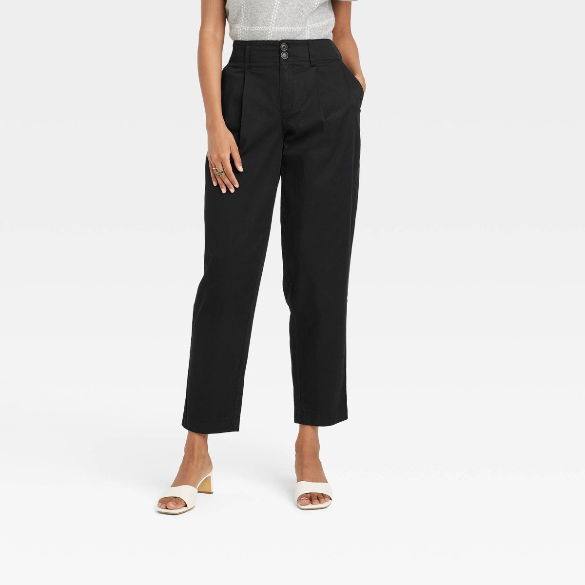 Women's Pleat Front Tapered Chino Pants - A New Day™ | Target