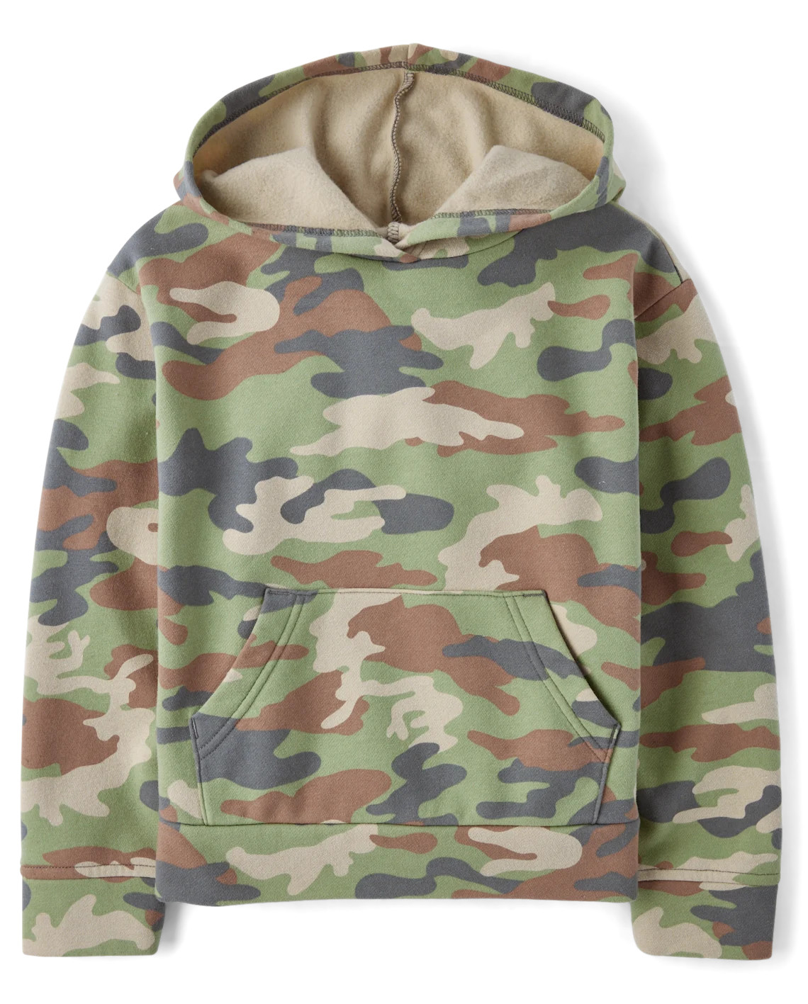 Kids Camo Premium Fleece Hoodie - green | The Children's Place