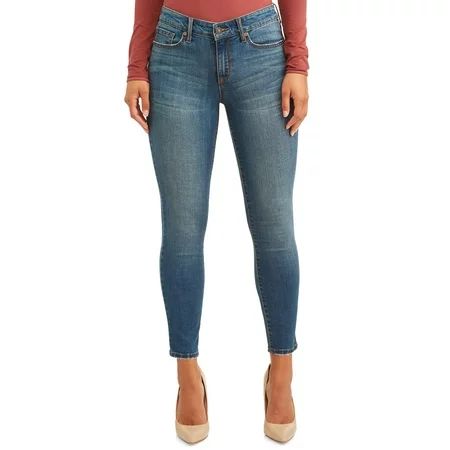 Sofia Jeans Sofia Skinny Chewed Hem Mid Rise Stretch Ankle Jean Women's (Medium) | Walmart (US)