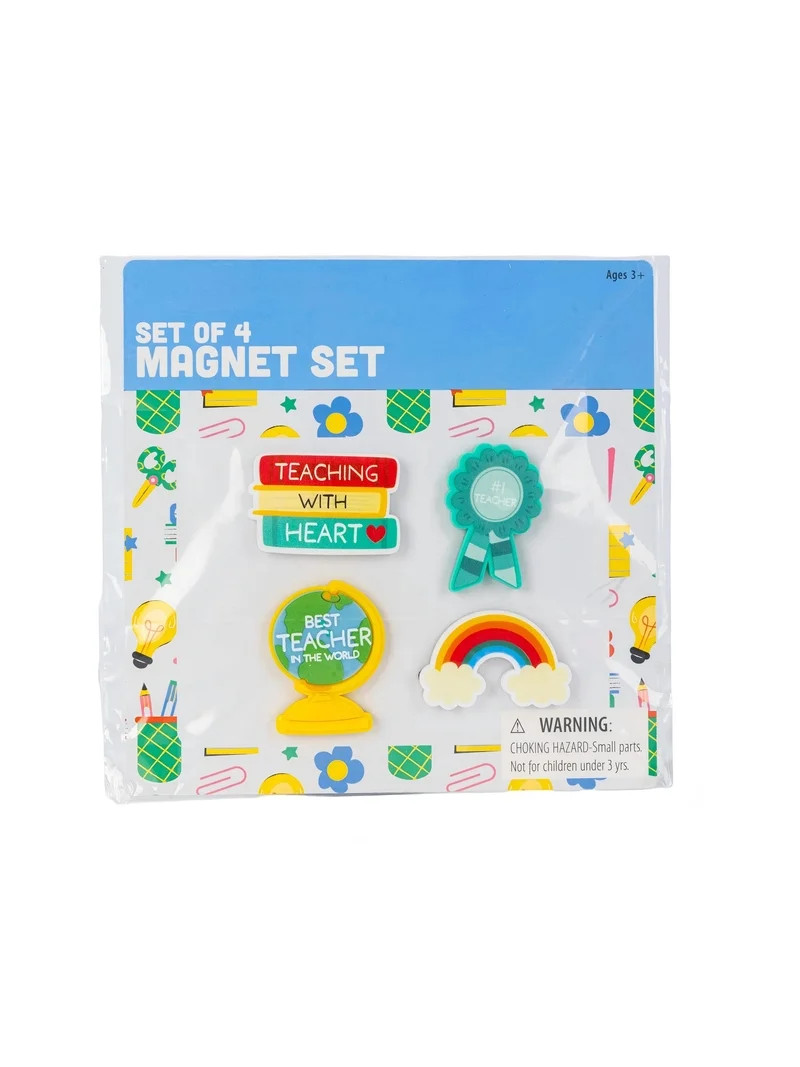 Rainbow Theme Magnet Set, 4 count, Assorted Shapes, 1.57 x 1.1 x 0.11 in | Walmart (US)