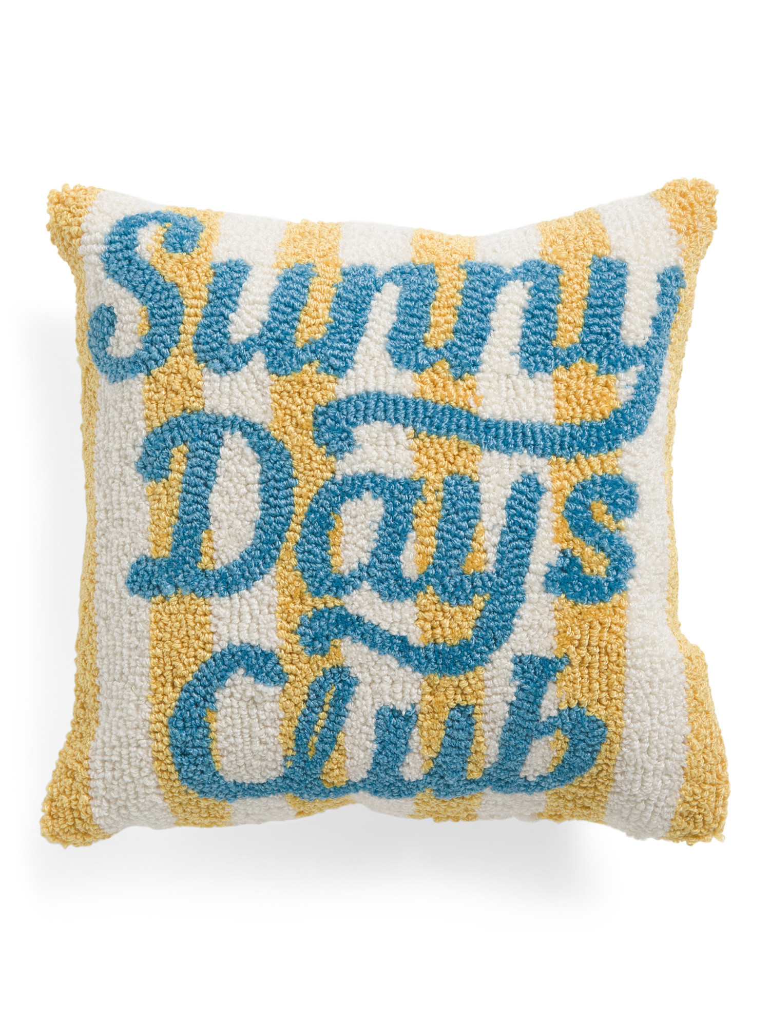 14x14 Sunny Days Club Hooked Pillow | Throw Pillows | Marshalls | Marshalls