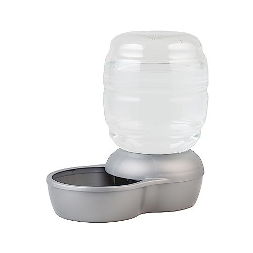 Petmate Replendish Gravity Waterer with Microban for Cats and Dogs, 4 Gallons,Silver, Made in USA | Amazon (US)