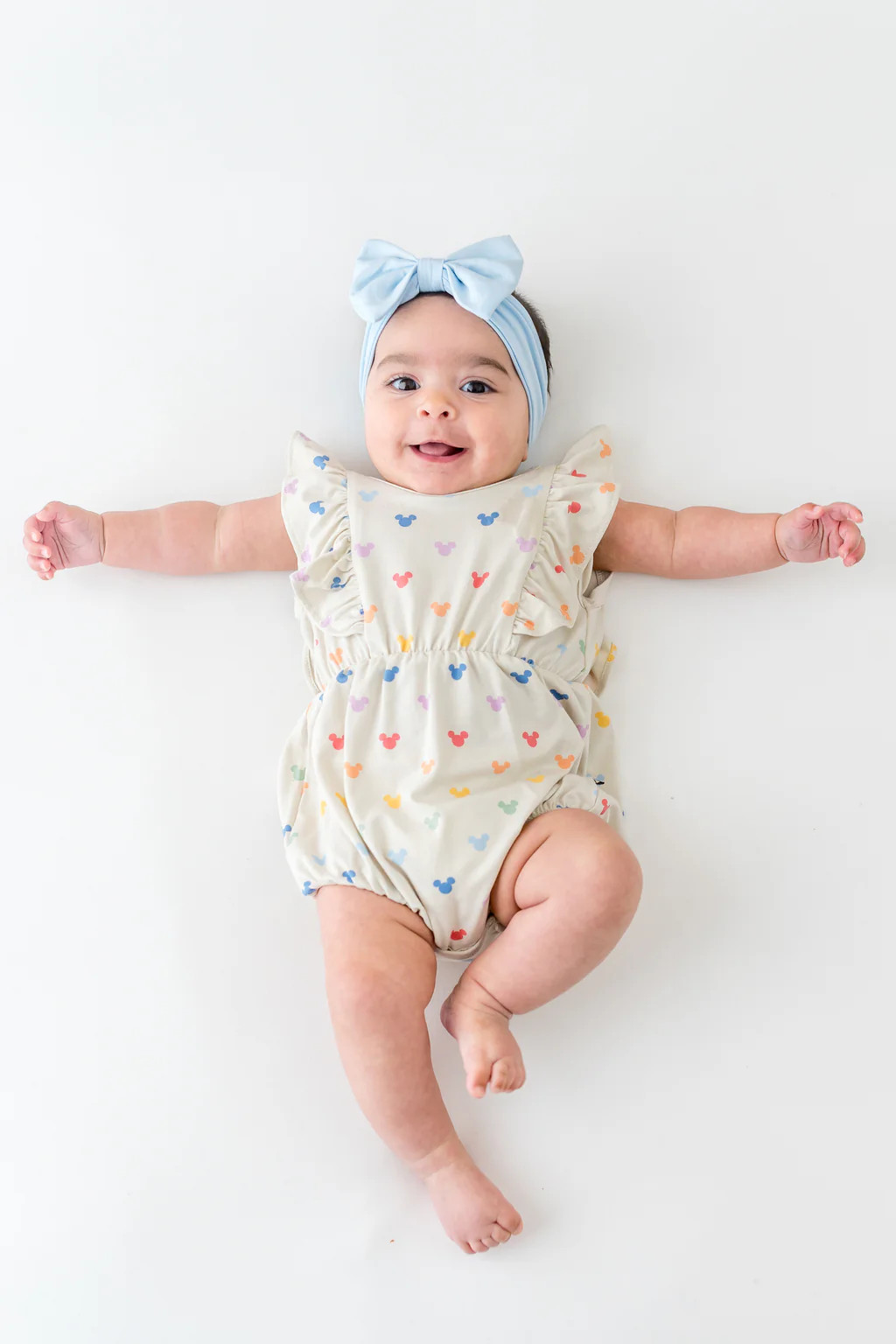 Bubble Romper in Pastel Mickey Mouse | Kyte Baby