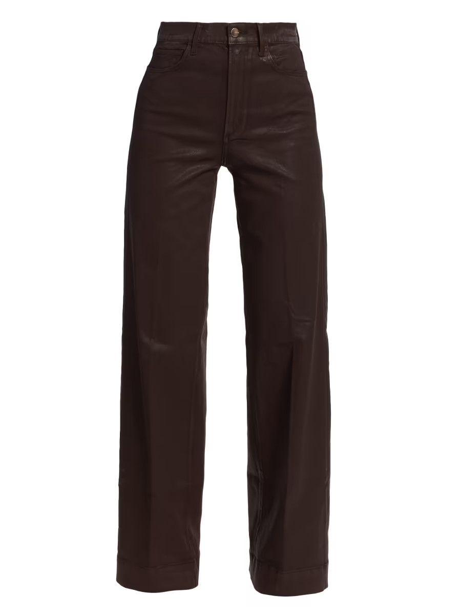 Joe's Jeans Mia High-Rise Coated Wide-Leg Jeans | Saks Fifth Avenue