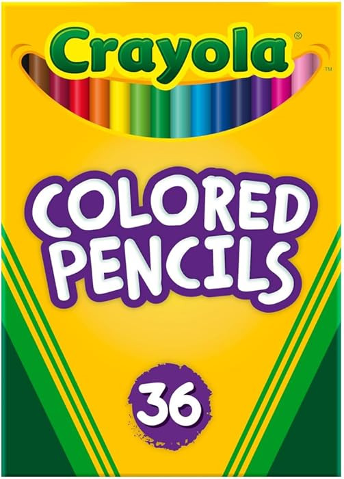 Crayola Colored Pencils (36ct), Kids Pencil Set, Pre-Sharpened Coloring Book Pencils for Kids & A... | Amazon (US)