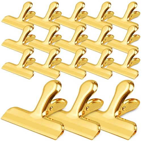Funfery Chip Clips Bag Clips Gold Stainless Steel Clip for Food Packages | Amazon (US)