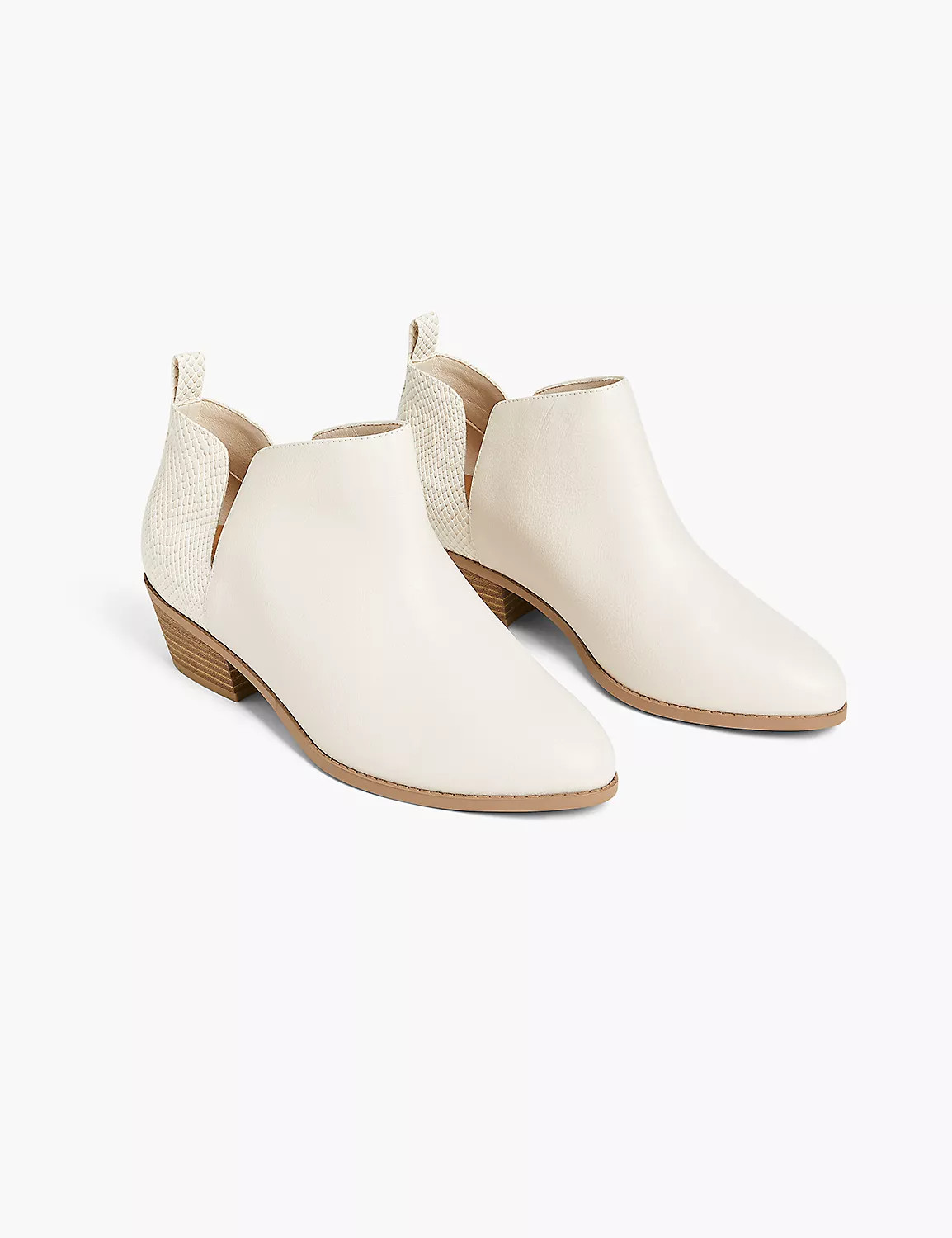 Dream Cloud Faux-Leather Side Dip Ankle Bootie | LaneBryant | Lane Bryant (US)