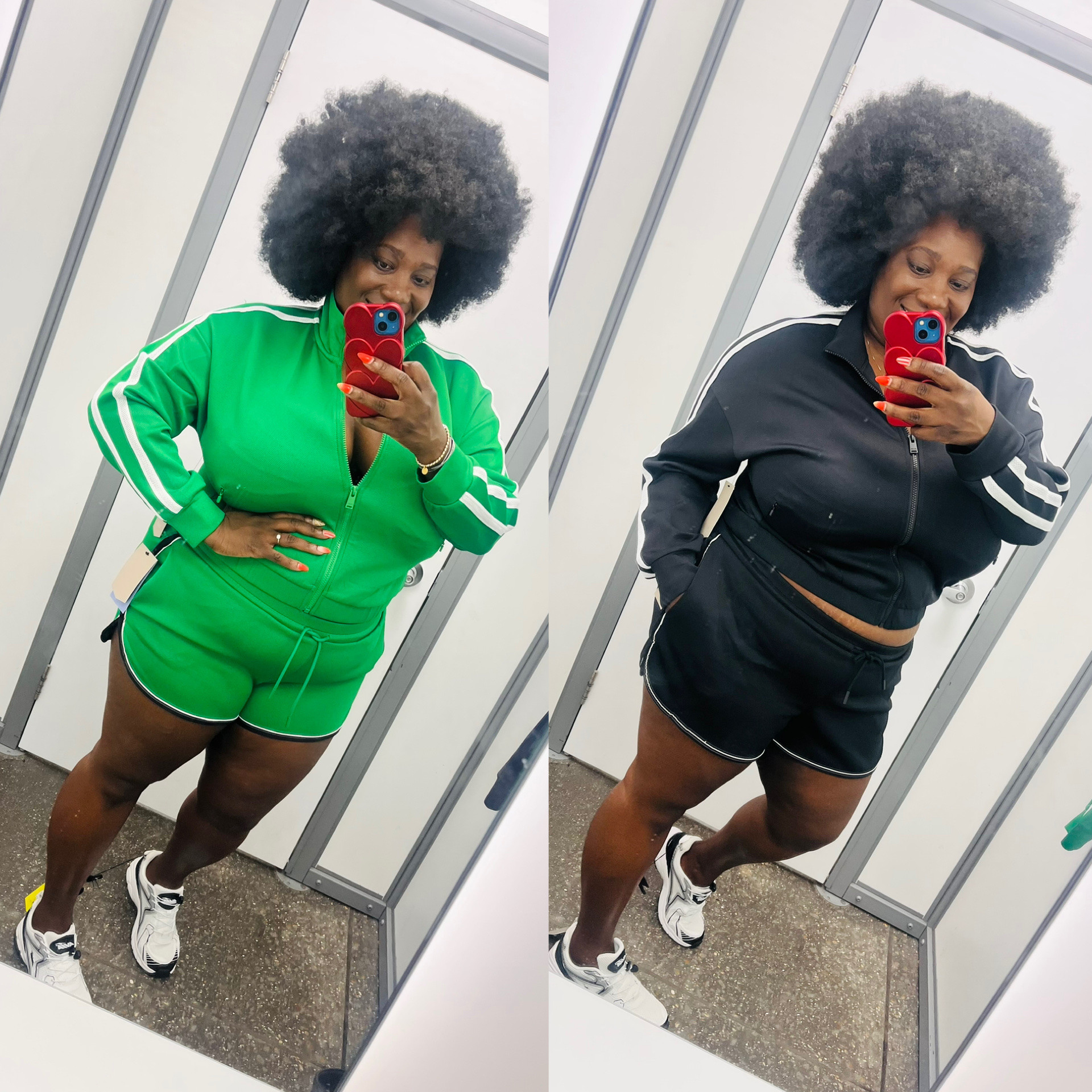 These sets from Walmart are not to be played with!! That are cute and will have you looking like the worlds best sporty girl!!⚽️🏟️

Size down for a more fitted look! I am wearing the L in the jacket and L in the shorts.💚🖤🤍

#LTKActive #LTKPlusSize #LTKfitnessgoals