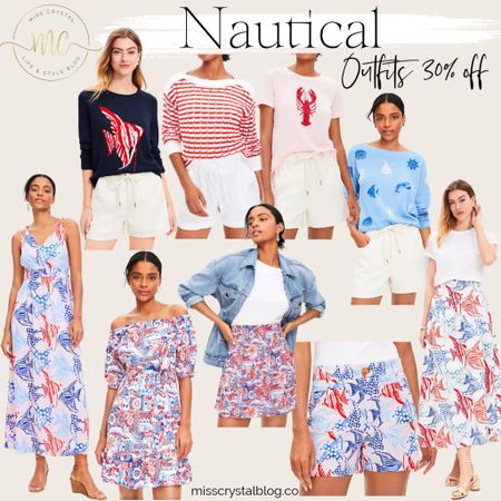 Nautical red white and blue outfits for vacation, Memorial Day weekend or July 4th. All currently 30% off. 

#LTKOver40 #LTKFindsUnder50 #LTKSaleAlert