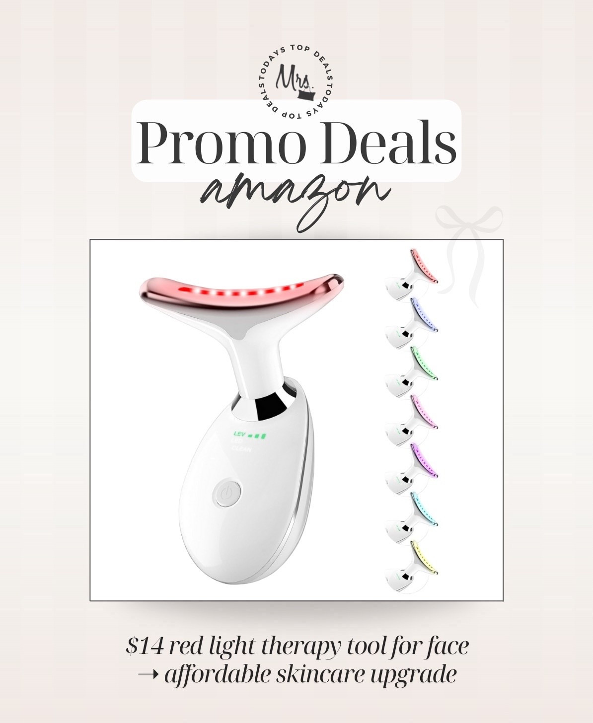 $14 red light therapy tool for face ➝ affordable skincare upgrade! On promo at checkout 🤌🏼

#LTKOver40 #LTKBeauty #LTKSaleAlert