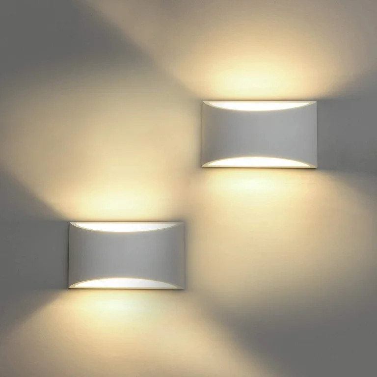 Modern Wall Sconce Set of 2 LED Wall Lamp 7 W Warm White 2700 K up and down Indoor Plaster Wall L... | Walmart (US)