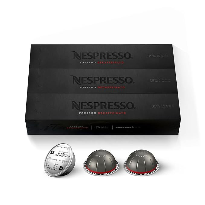 Amazon.com : Nespresso Vertuo Fortado Decaffeinato, Gran Lungo, 30 Count Coffee Capsules : Everyt... | Amazon (US)