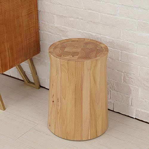 Homary Modern Round Pine Tree Wooden Stump End Table, Natural Edge Side Table, Small Coffee Table... | Amazon (US)