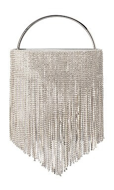 olga berg Adina Crystal Fringe Bag in Silver from Revolve.com | Revolve Clothing (Global)