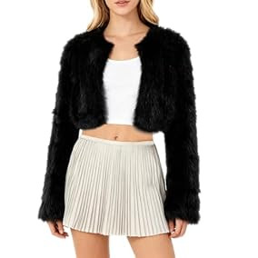 Amazhiyu Womens Faux Fur Cropped... | Amazon (US)