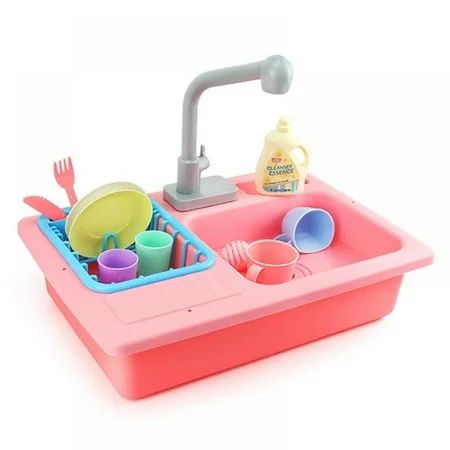 Kitchen Sink Toy Set Electric Dishwasher Playing Sink Set Toy for Girls Role Play Sink Toy Kitchen K | Walmart (US)