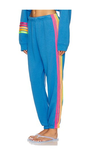5 Stripe Sweatpant in Cobalt & Neon | Revolve Clothing (Global)