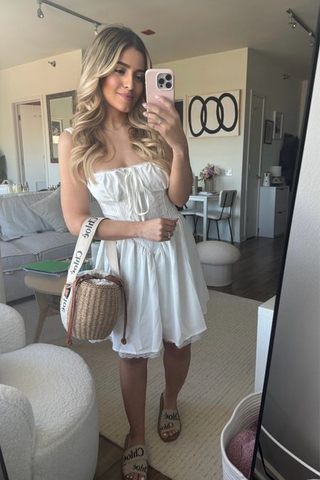 Vacation outfit
Summer dress
White dress
Bucket bag
Sandals
Amazon fashion
Chloe sandals 
Bride to be


#LTKStyleTip #LTKWedding #LTKFindsUnder100