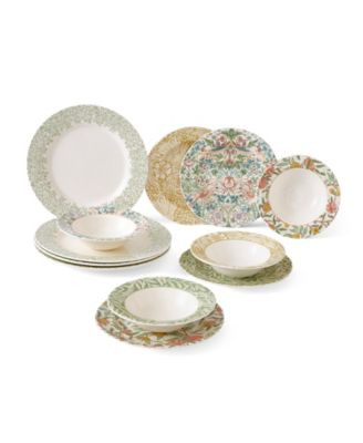 Spode Morris & Co. 12 Pc. Dinnerware Set, Service for 4 - Macy's | Macy's