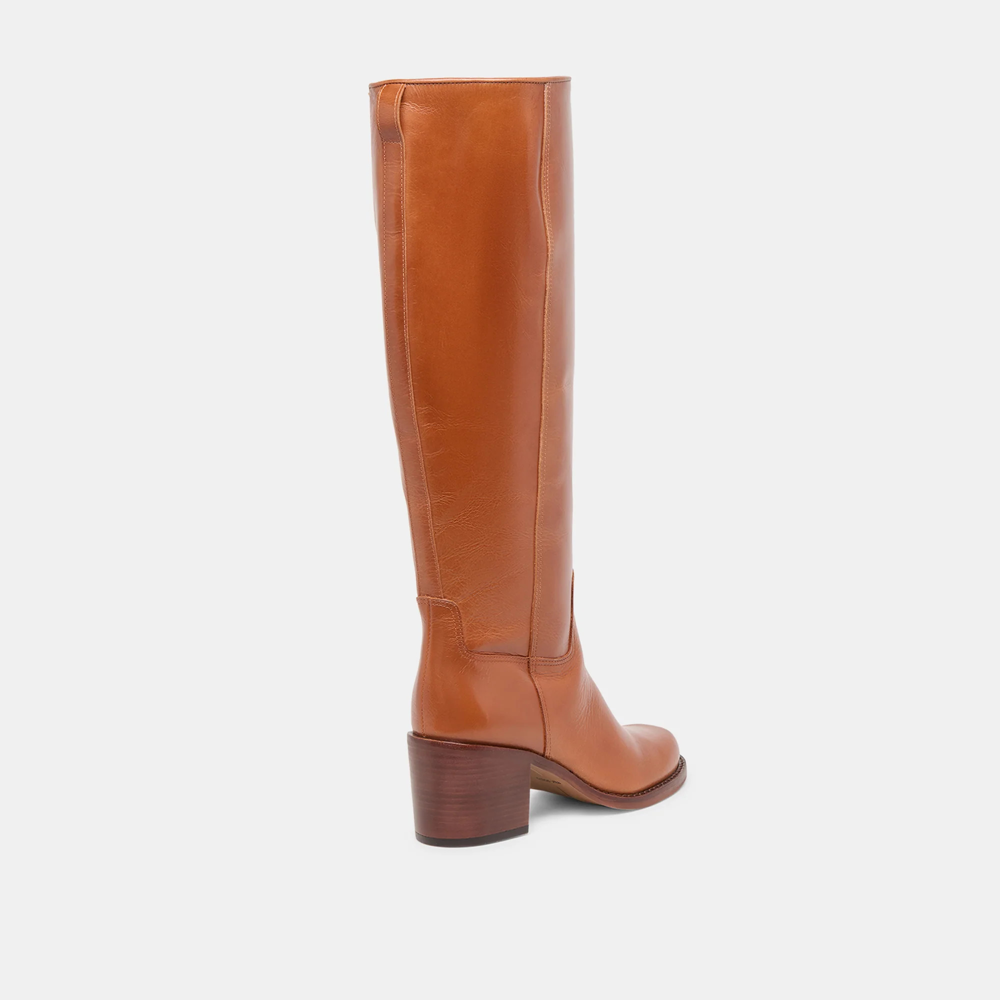 Lucyle Wide Calf Boots Tan Leather | DolceVita.com