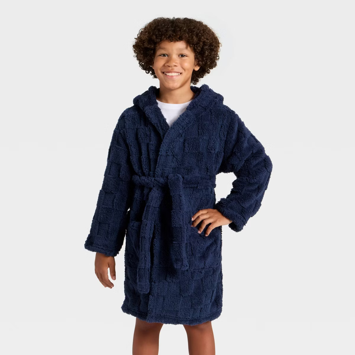 Boys' Fleece Knit Robe - Cat & Jack™ Navy Blue | Target