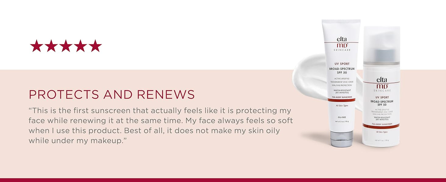 EltaMD UV Sport Body Sunscreen, SPF 50 Sport Sunscreen Lotion, Sweat Resistant and Water Resistan... | Amazon (US)