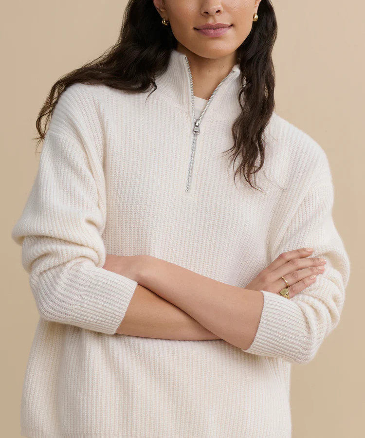 Cashmere Half Zip | Jenni Kayne