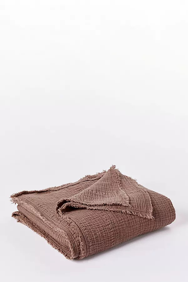 Coyuchi Topanga Organic Matelasse Throw | Anthropologie (US)