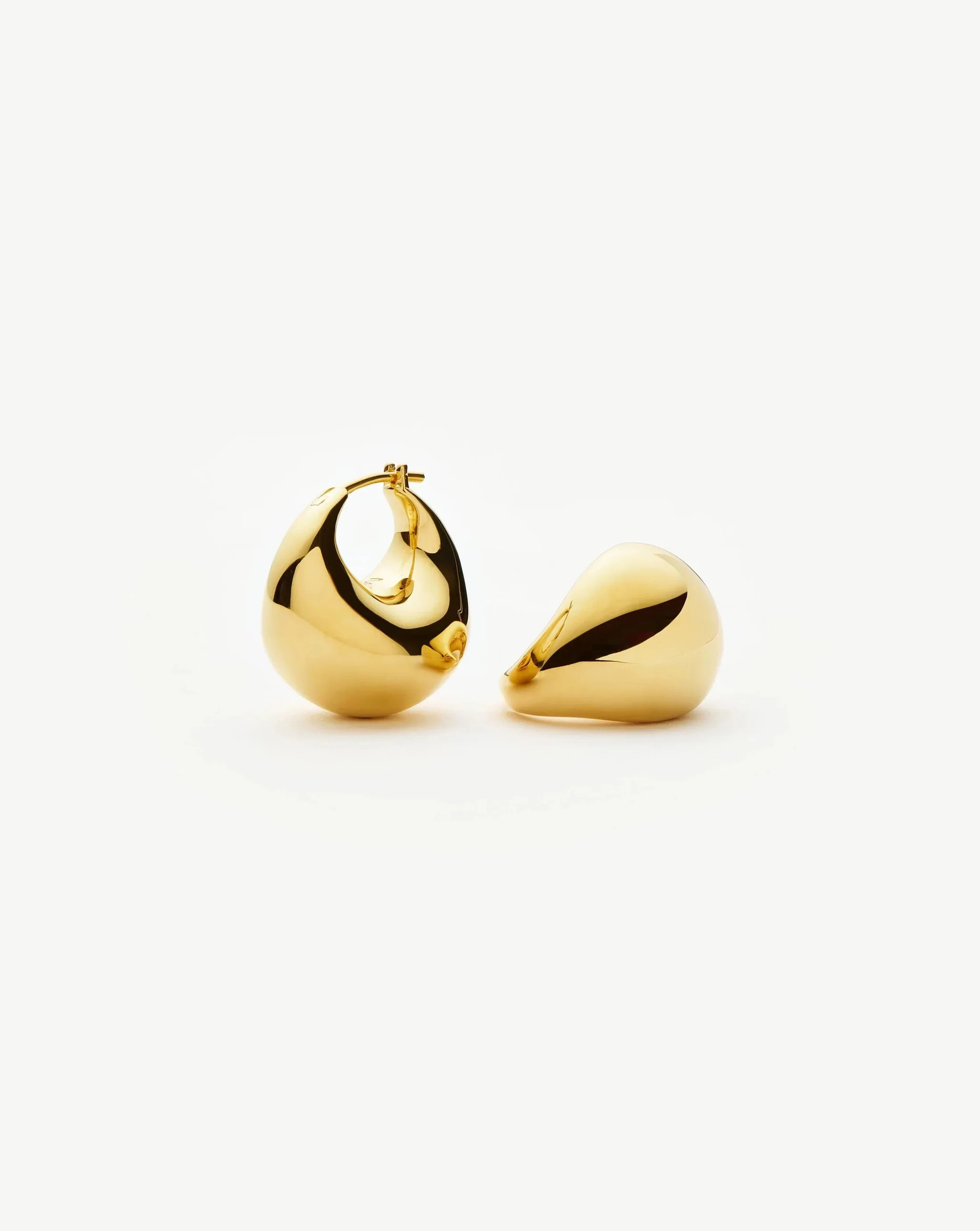 Sculptural Chubby Dome Small Gold Hoop Earrings | Missoma US | Missoma US