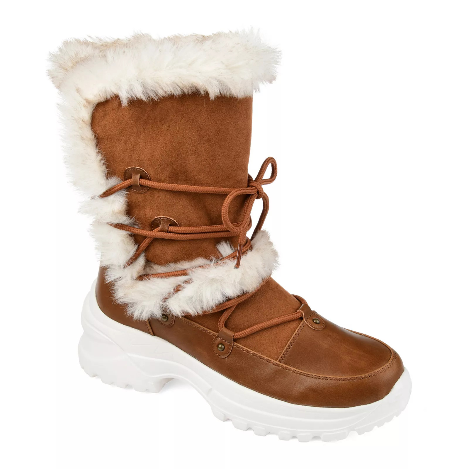 Journee Collection Polar Fashion Women's Winter Boots, Size: 7.5, Brown | Kohl's