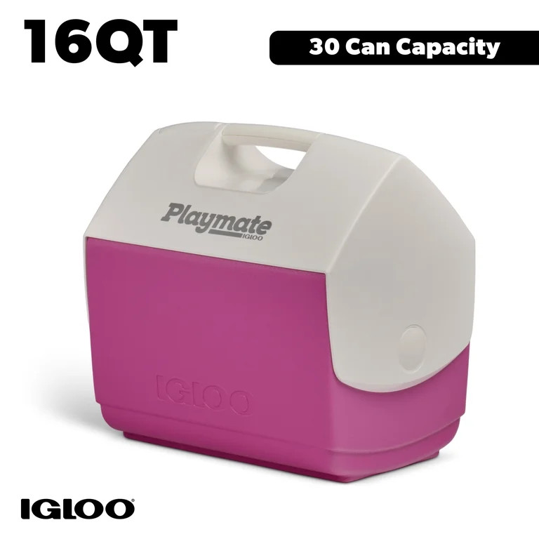 Igloo 16 QT Playmate Elite Ice Chest Cooler, 30 Can Capacity, Pink | Walmart (US)