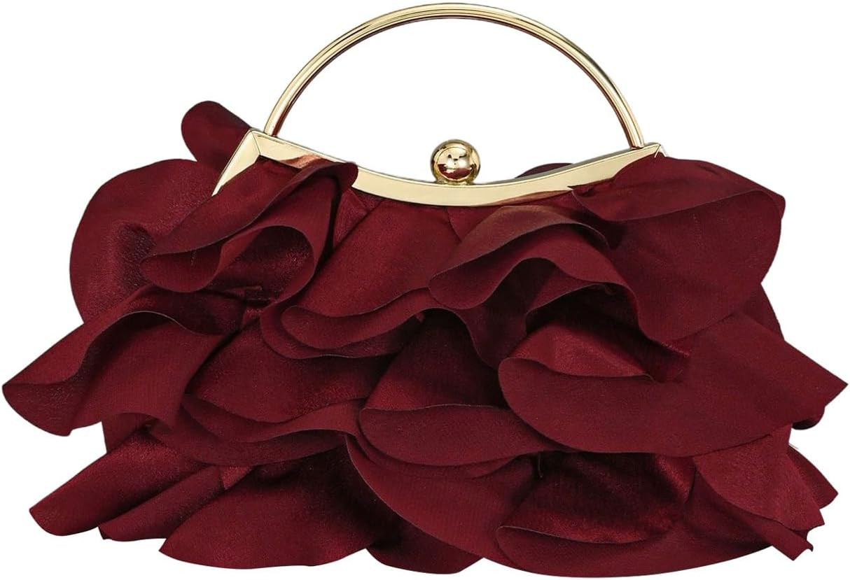 GORGLITTER Women's Floral Evening Clutch Purses Formal Wedding Purse | Amazon (US)