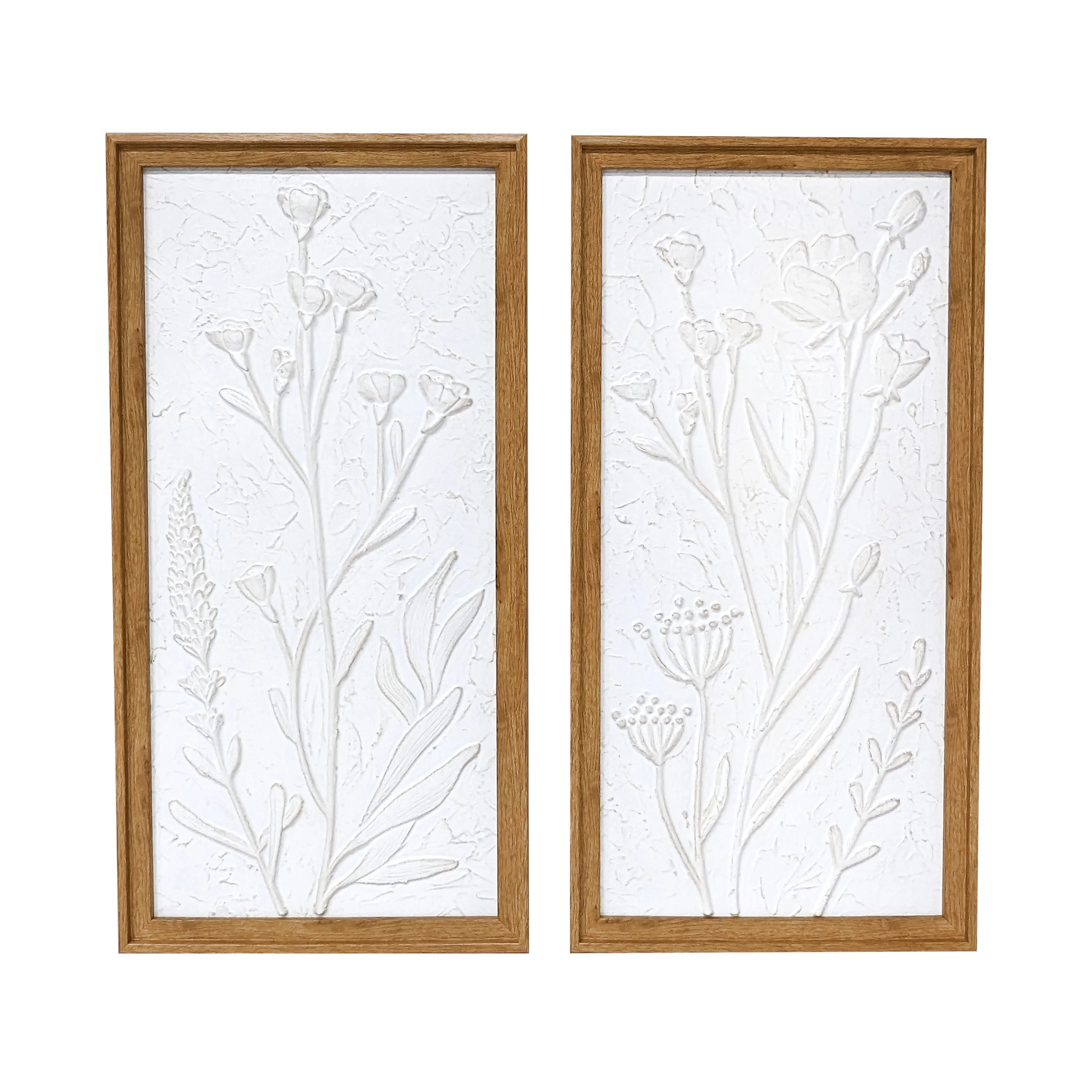 Harbortown Industries Unbranded 10 inch x 20 inch White Floral Modern 2 Piece Wall Art Set | Walmart (CA)