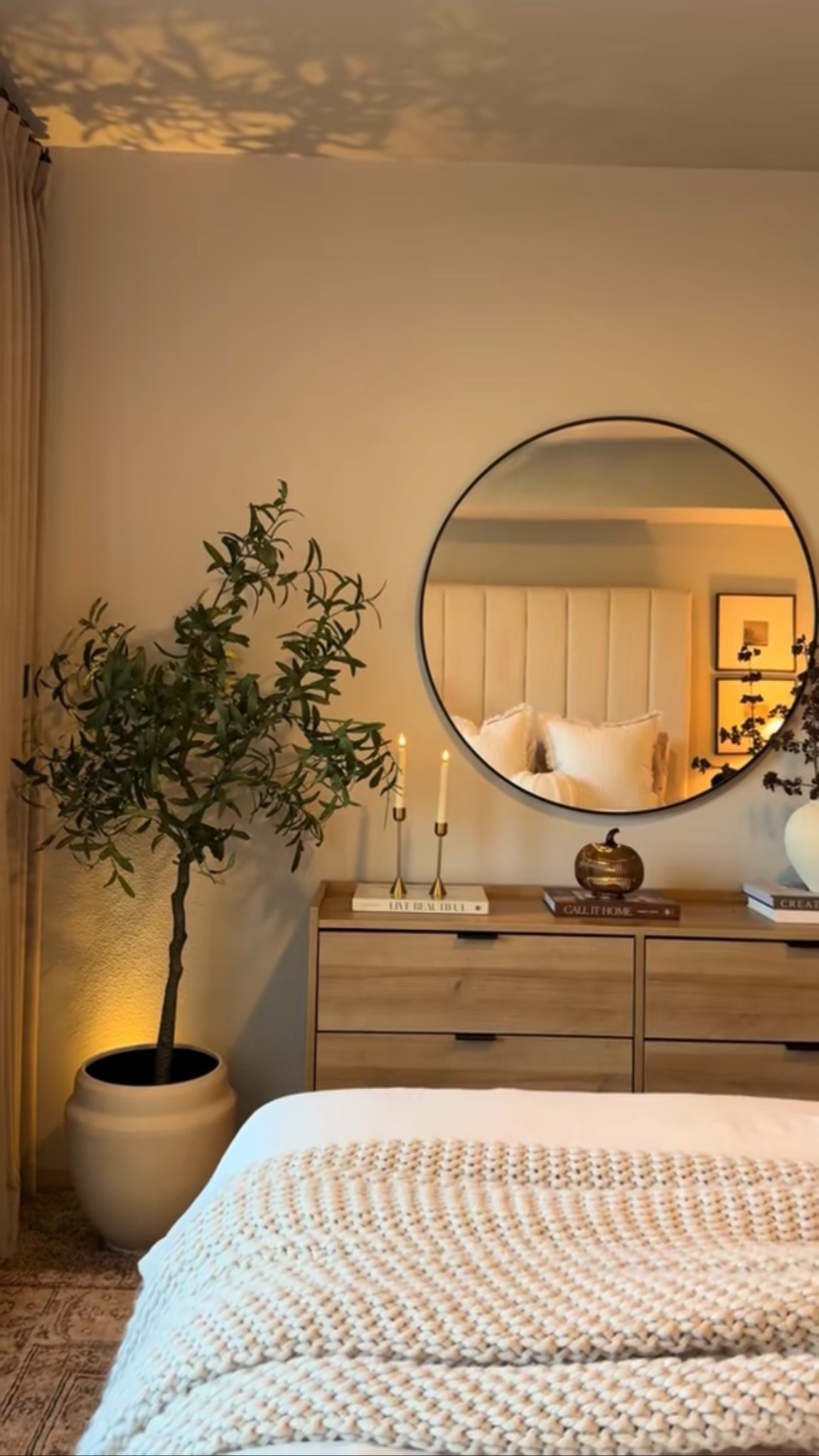 Fall dresser decor 🪞🍂✨ #bedroomdecor #fallbedroom #falldecor 

#LTKSeasonal #LTKHome