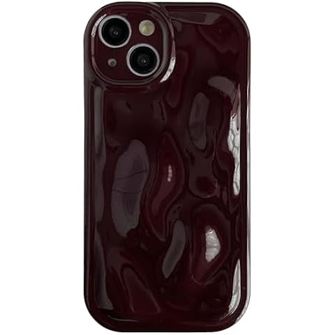 Caseative for iPhone 14 Pro Max Case, Water Ripple Wave Meteorite Bubble Pattern Chrome Plating S... | Amazon (US)