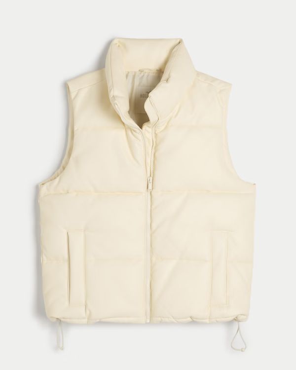 Ultimate Vegan Leather Puffer Vest | Hollister (US)