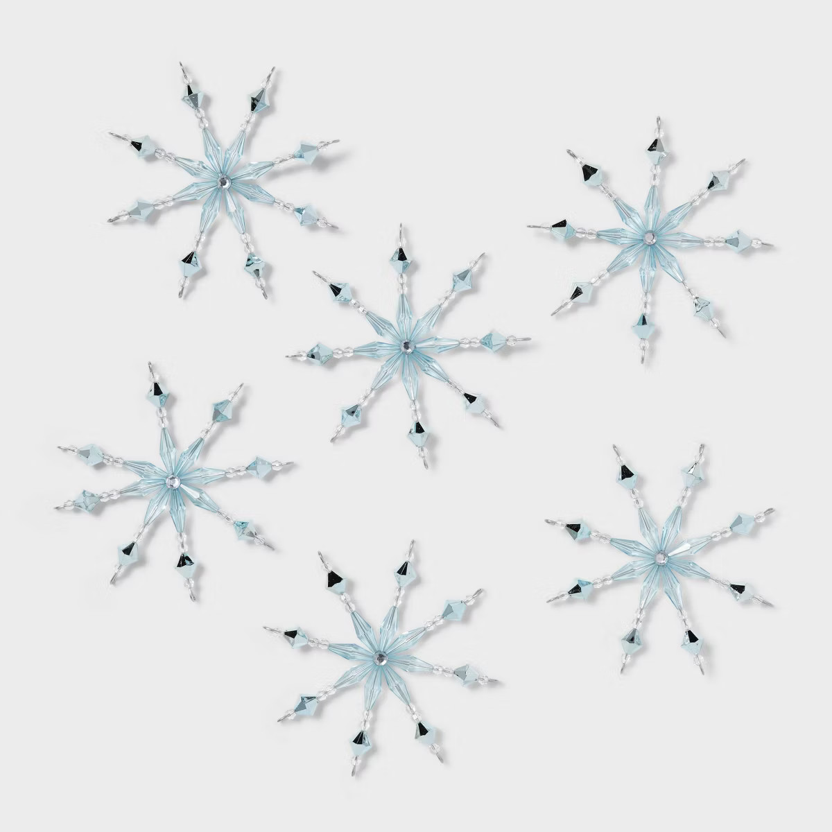 6pc Beaded Snowflake Christmas Tree Ornament Set - Wondershop™ | Target