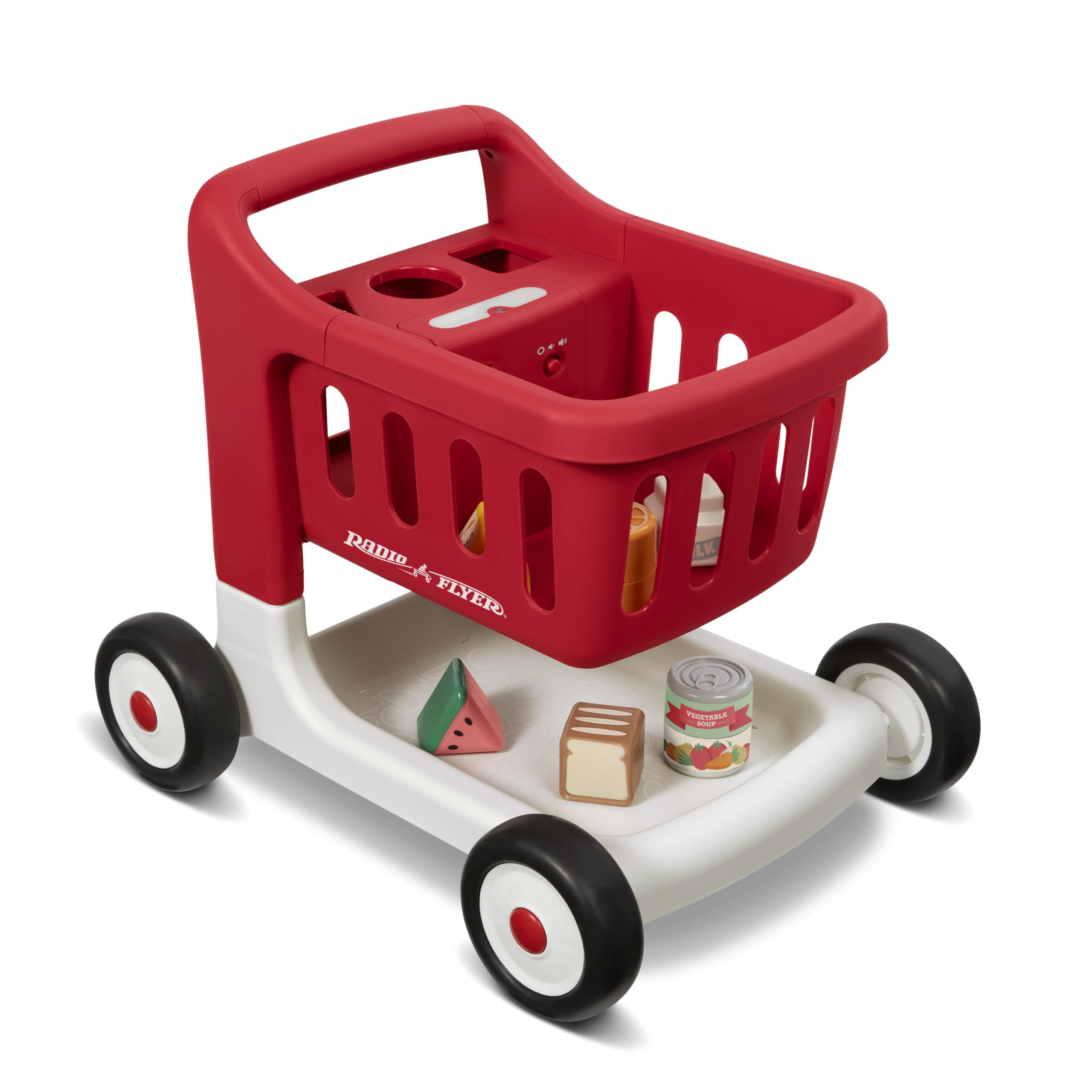 Radio Flyer Scan & Sort Shopping Cart with Lights & Sounds, Baby Walker with Wheels, Red Shopping... | Amazon (US)