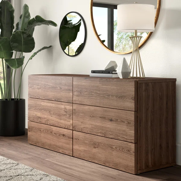 Karr 6 Drawer 71'' W Double Dresser | Wayfair Professional