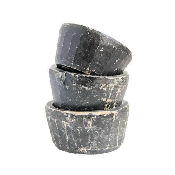 Vintage Carved Stone Bowl | Meridian