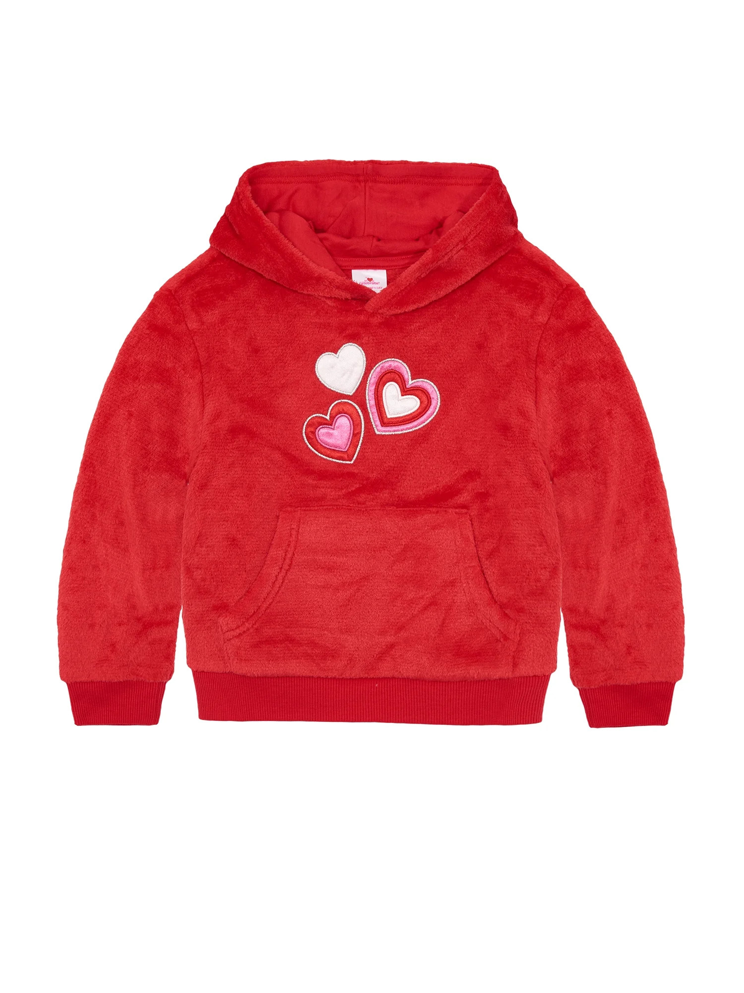 Way to Celebrate Toddler Girl Valentine's Day Hoodie, Sizes 12M-5T | Walmart (US)