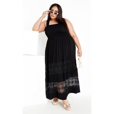 CITY CHIC | Women's Plus Size By The Beach Maxi Dress - black - 24W | Target