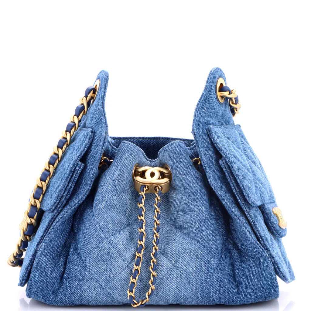 25 Hobo Bag Quilted Denim Mini | Rebag