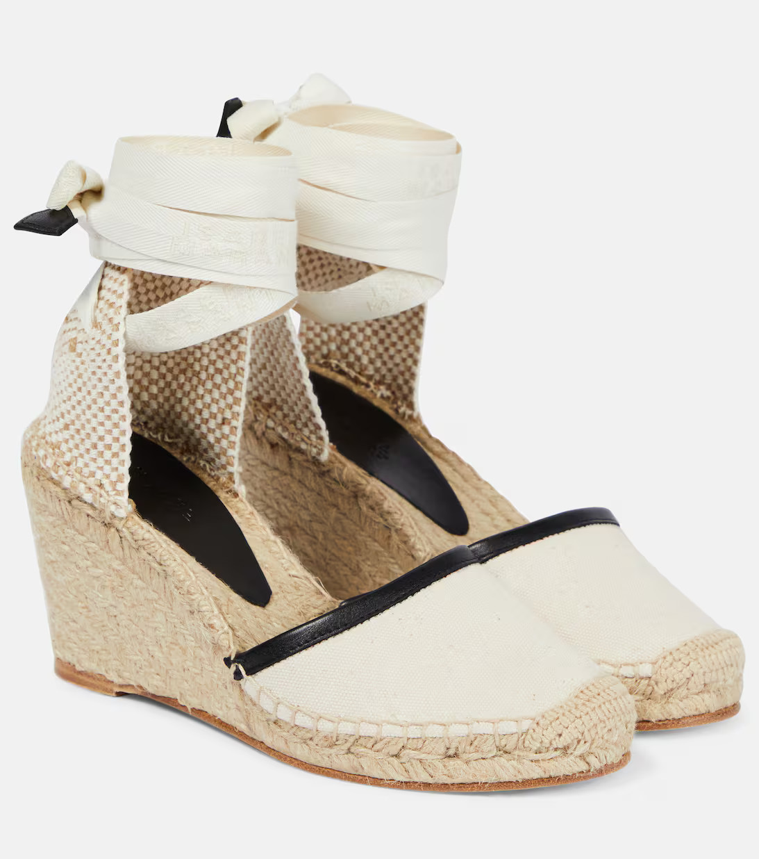 Alfafi leather-trimmed espadrille wedges | Mytheresa (US/CA)