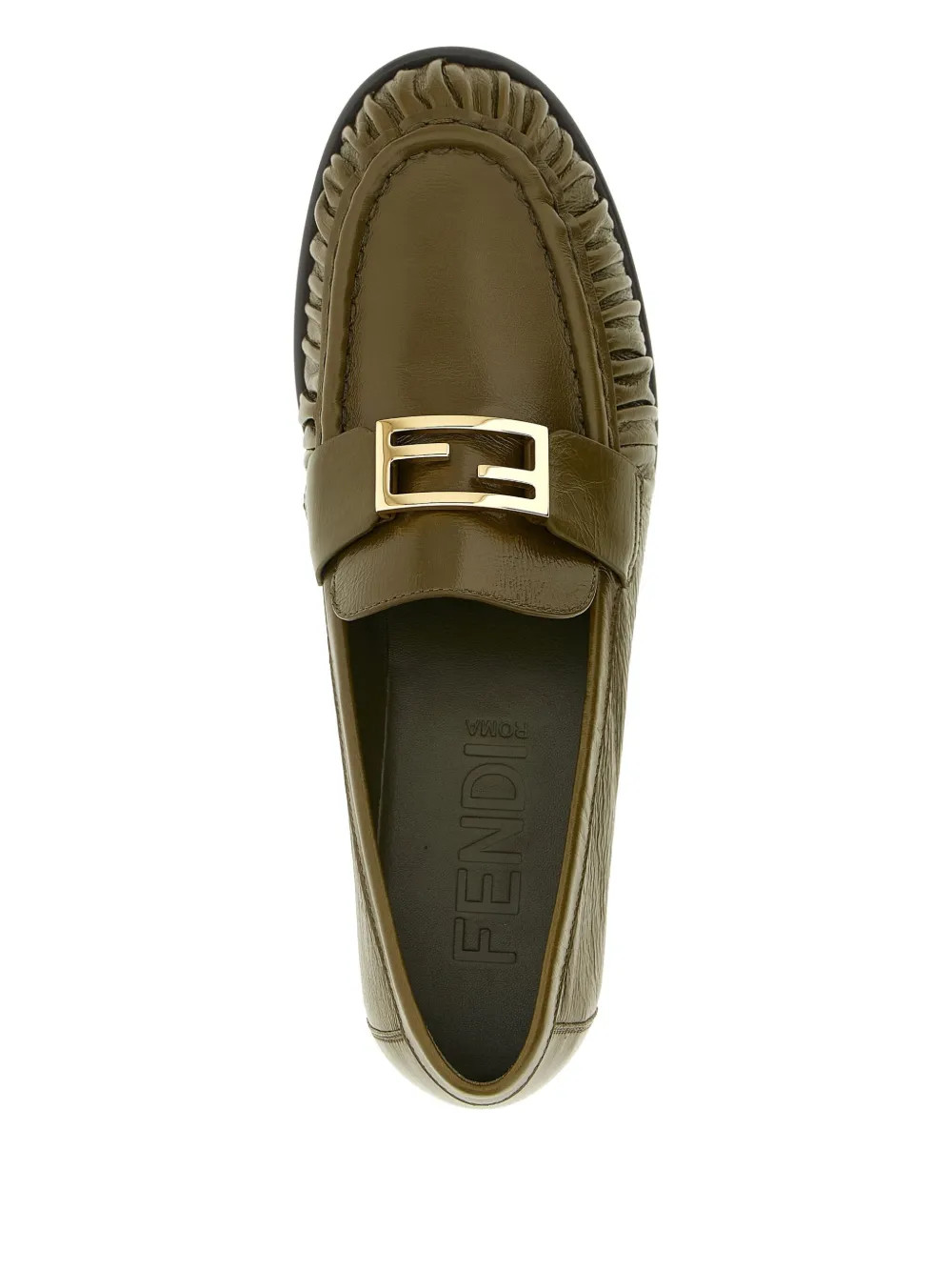 FENDI Baguette Loafers | Green | FARFETCH | Farfetch Global